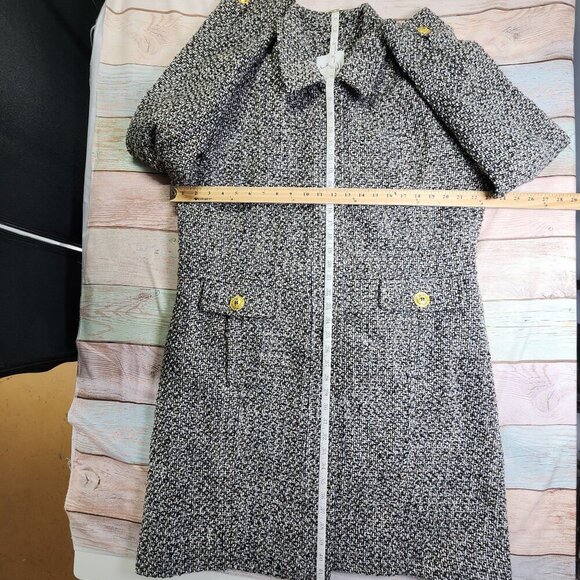 Sam Edelman Womens Tweed Coat With Gold Button Accents - X-Large - Picture 13 of 15